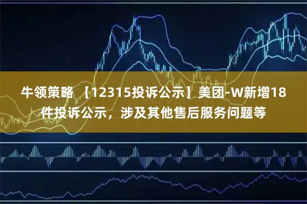 牛领策略 【12315投诉公示】美团-W新增18件投诉公示，涉及其他售后服务问题等