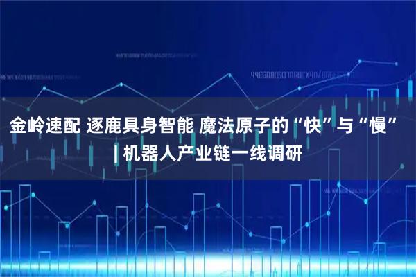 金岭速配 逐鹿具身智能 魔法原子的“快”与“慢” | 机器人产业链一线调研